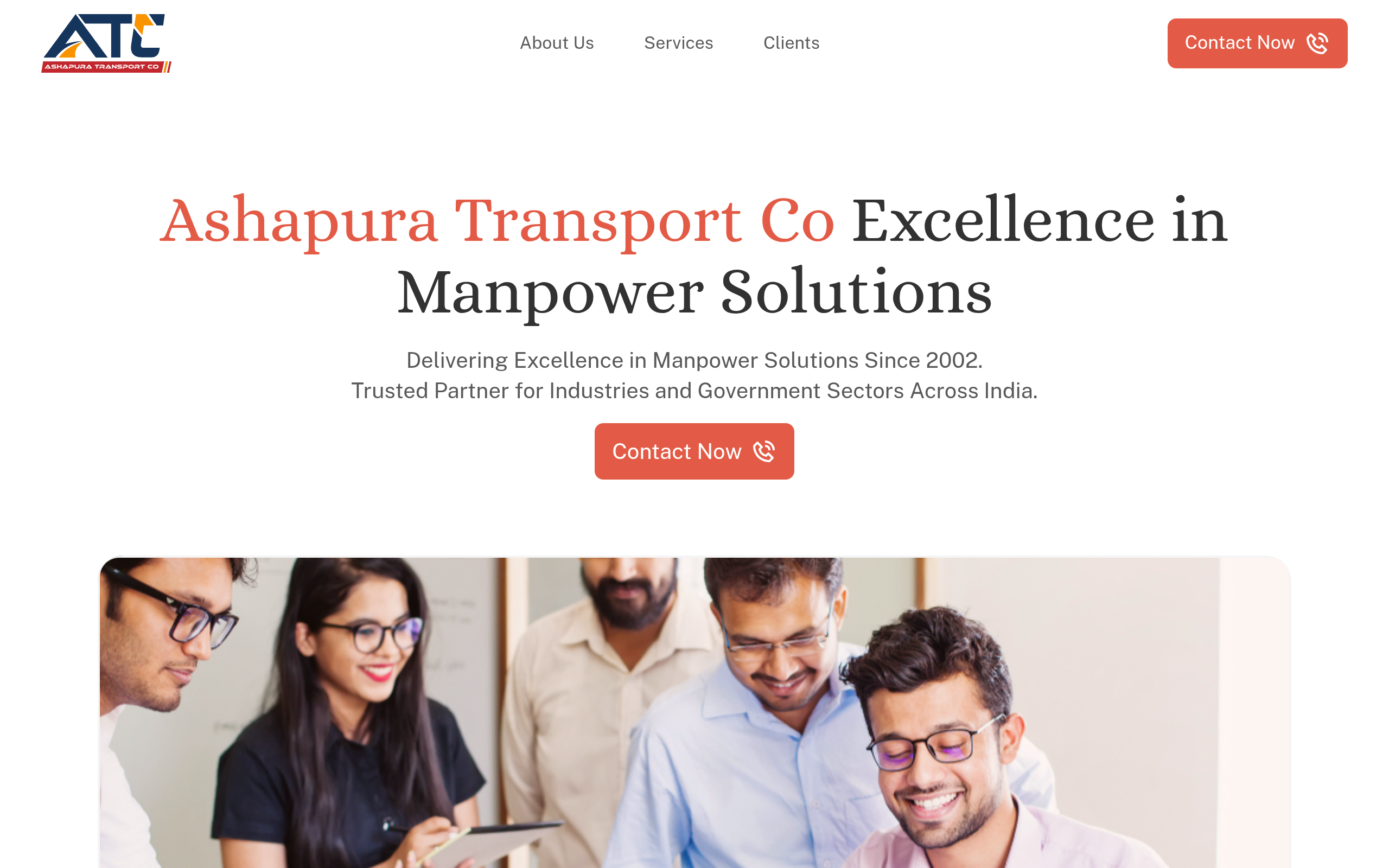 Ashapura Transport website screenshot