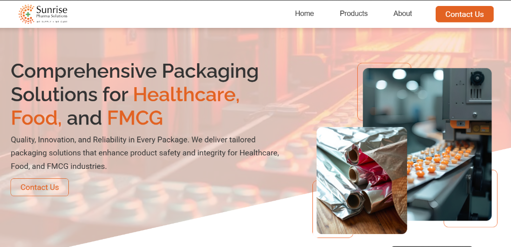 Sunrise Pharma website screenshot